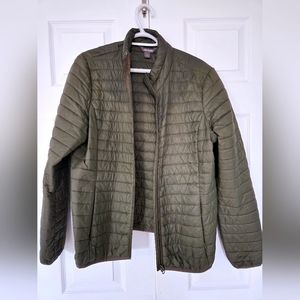 Joe Fresh Primaloft Packable Puffer Size Large, Olive Green